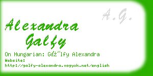 alexandra galfy business card
